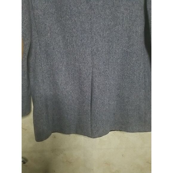 Vintage 42L Tweed Blazer Mens Blue Wool Jacket Elbow Patch Sport Hunting Coat - Picture 11 of 14